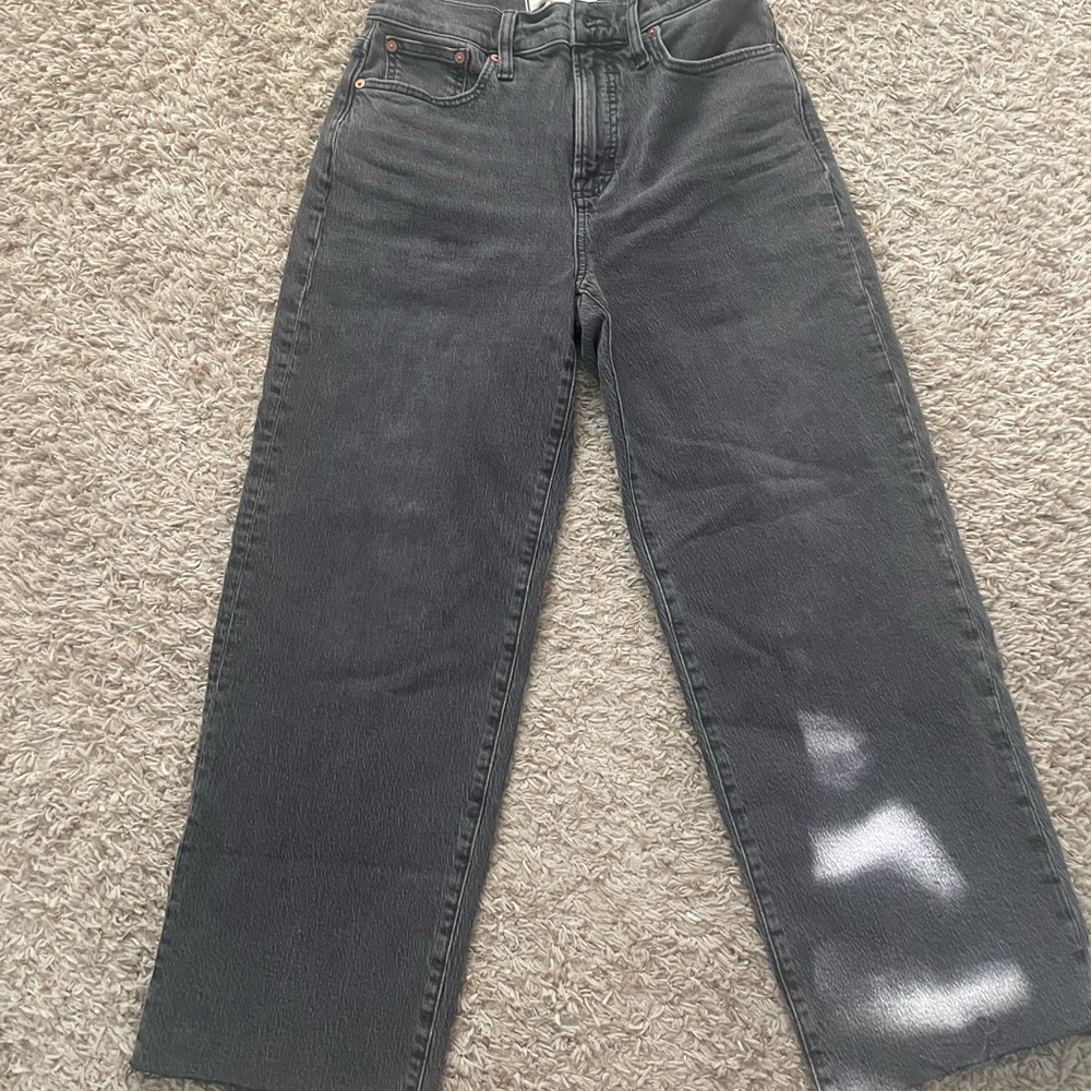 Madewell Gray Wide Leg Jeans
